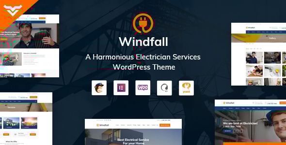 Windfall 8.0 - Electrician Services WordPress Theme