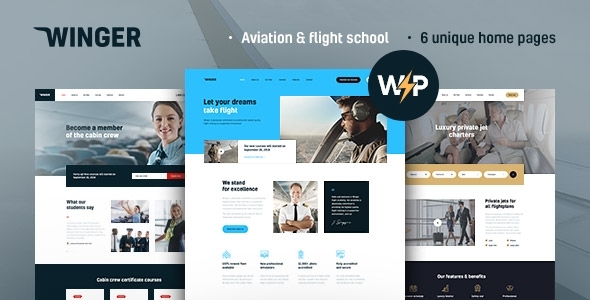 Winger 1.0.16 - Aviation & Flight School WordPress Theme