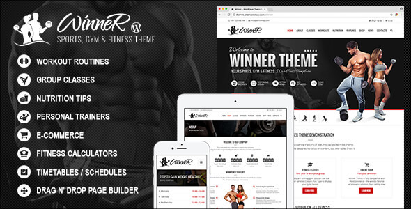 Winner 2.82022 - Fitness & Gym WordPress Theme