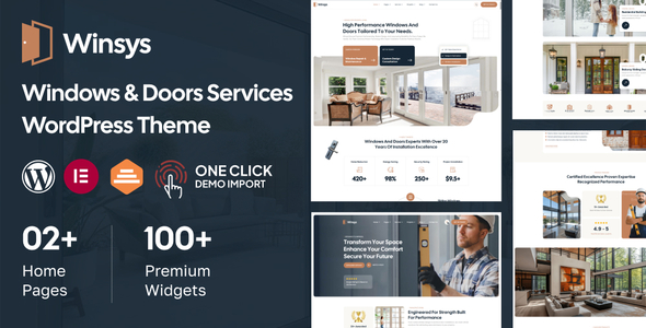 Winsys - Windows and Doors Services WordPress Theme
