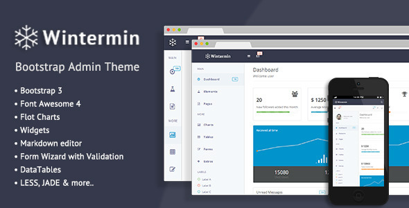 Wintermin 1.3 - Bootstrap Admin Theme