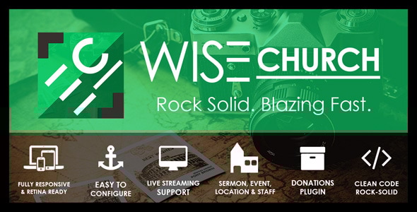 Wise 3.6 - Church  Multi-Purpose Online Ministry WordPress Theme