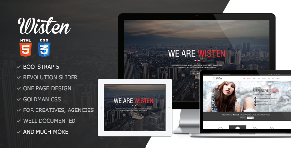Wisten 2.1 - Creative One Page Template