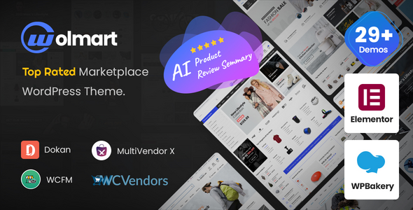 Wolmart 1.9.7 Multi-Vendor Marketplace WooCommerce Theme