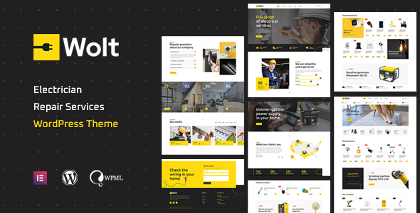 Wolt 1.0.1 - Electrician Repair Services & Lighting Store WordPress Theme