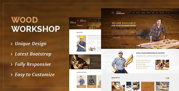 Wood Workshop 1.0 - Carpenter and Craftman HTML Template