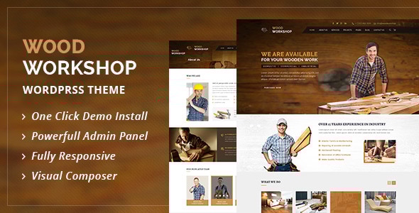 Wood Workshop 1.8 - Carpenter and Craftsman WordPress theme