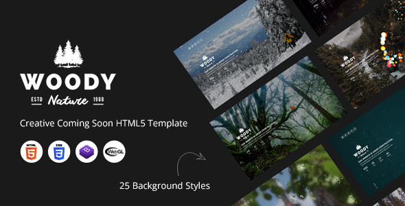 Woody 5.3.3 - Creative Coming Soon HTML5 Template