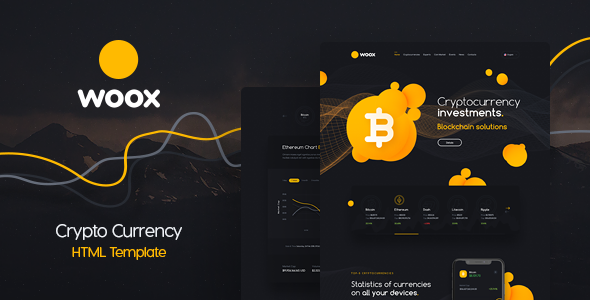 Woox Crypto 4.0 - ICOCoins and Cryptocurrency HTML Website Template