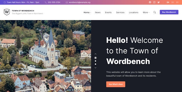 Wordbench 1.2.15 - Municipal & Local Government WordPress Theme