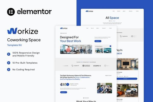Workize - Coworking Space Elementor Template Kit