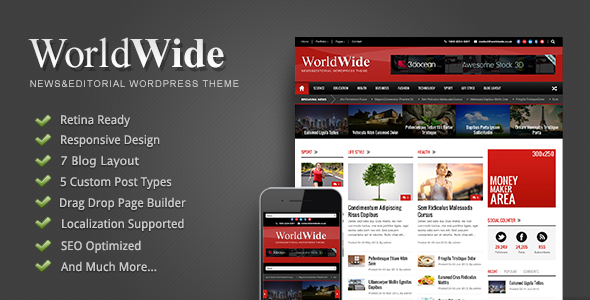 World Wide 7 - Responsive Magazine WordPress