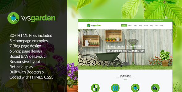 WS Garden 1.0 - Responsive Gardening HTML Template