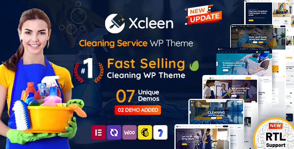 Xcleen 4.3 - Cleaning Services WordPress Theme