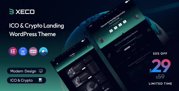 Xeco 1.2 - ICO & Crypto Landing WordPress Theme
