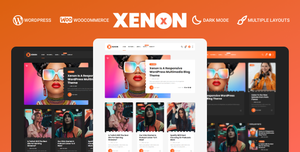Xenon - Audio  Video Podcast & Blog WordPress Theme
