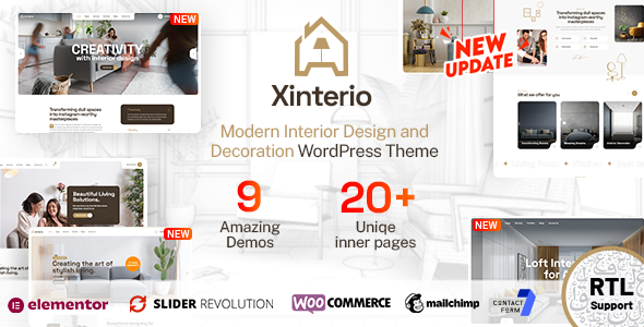 Xinterio 4.7 - Interior Design WordPress Theme  RTL