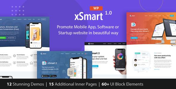 xSmart 6.6.1 - App Landing Page WordPress Theme in Tech Presentation Promo Marketing & Advertising Agency