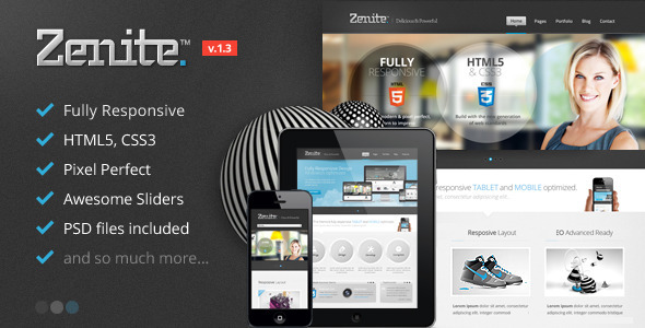 Zenite 1.30 - Responsive HTML5 Template