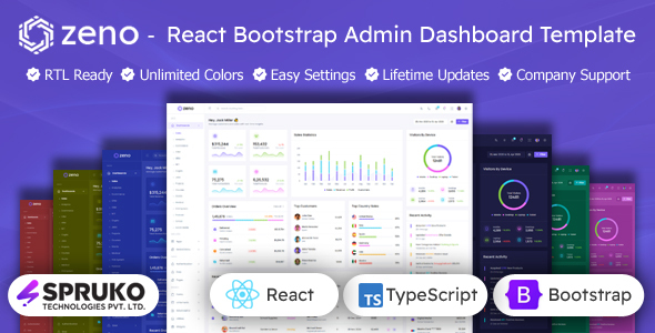 Zeno - React  TypeScript Bootstrap Admin Template