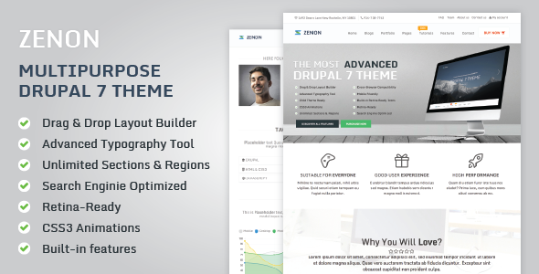Zenon 1.4 - Responsive Multipurpose Drupal 7 Theme