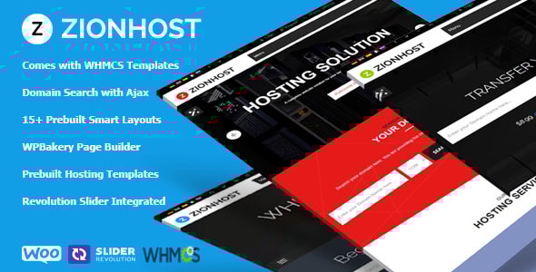 ZionHost 9.8.3 - Web Hosting WHMCS and Corporate Business WordPress Theme