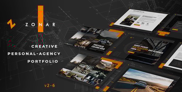 Zonar 8.0 - Creative  Responsive Personal Agency Portfolio